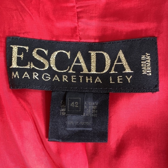 Vintage Escada Laser Optic Patterned Mattelasse Oversized Blazer - Picture 6 of 8